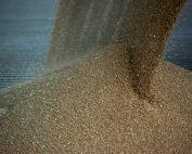 grain handling creates a dust cloud