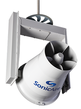 overhead dust control fan