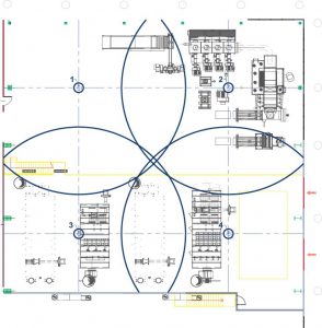 sample fan floor layout